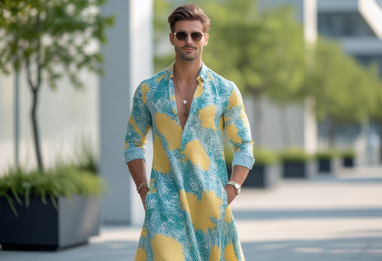 hvordan mænd kan bære lange sommerkjoler med stil